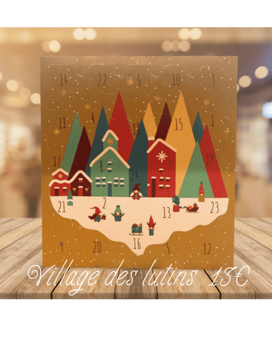 Calendrier de l'avent, village des lutins 