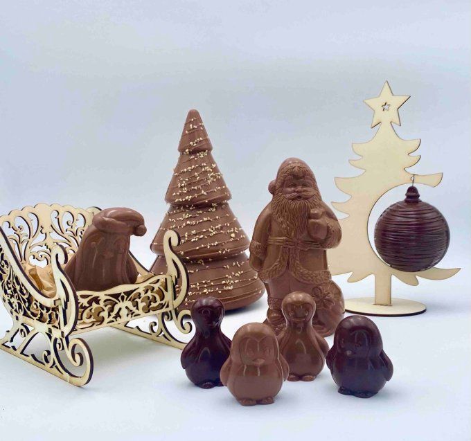 4 bouchées pingouins au gianduja