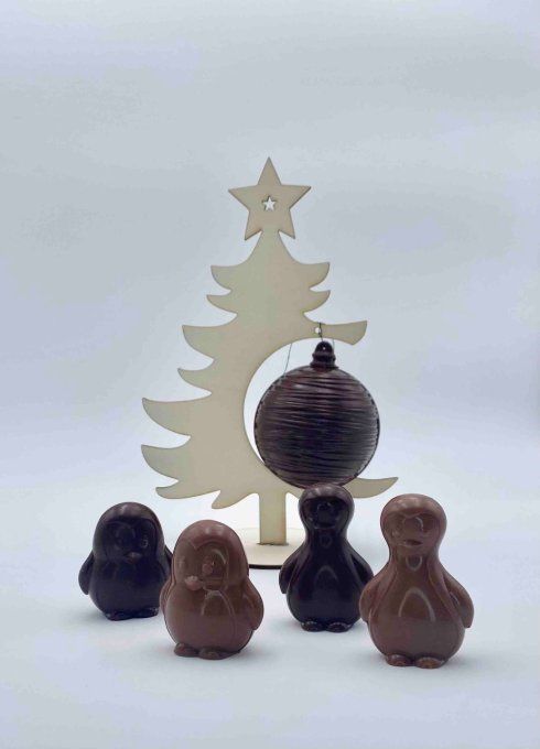 4 bouchées pingouins au gianduja